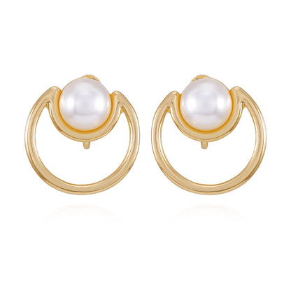 Vince Camuto Goldtone Pearl Clip On Earrings Gold Tone