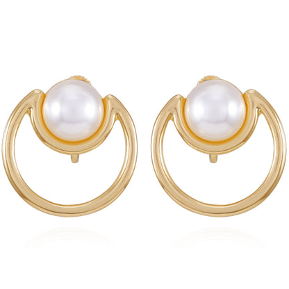 Vince Camuto Goldtone Pearl Clip On Earrings Gold Tone