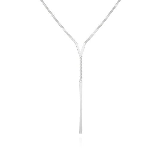 Vince Camuto Lariat Y Necklace Silver Tone