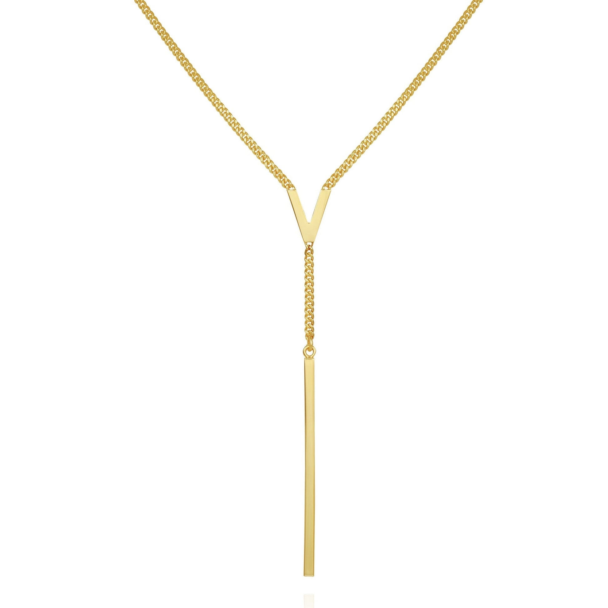 Vince Camuto Lariat Y Necklace Gold Tone
