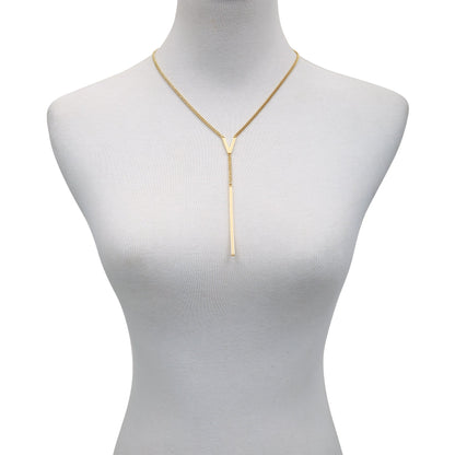 Vince Camuto Lariat Y Necklace Gold Tone