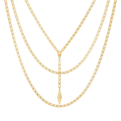Vince Camuto 3 Piece Goldtone Chain Necklaces Gold Tone
