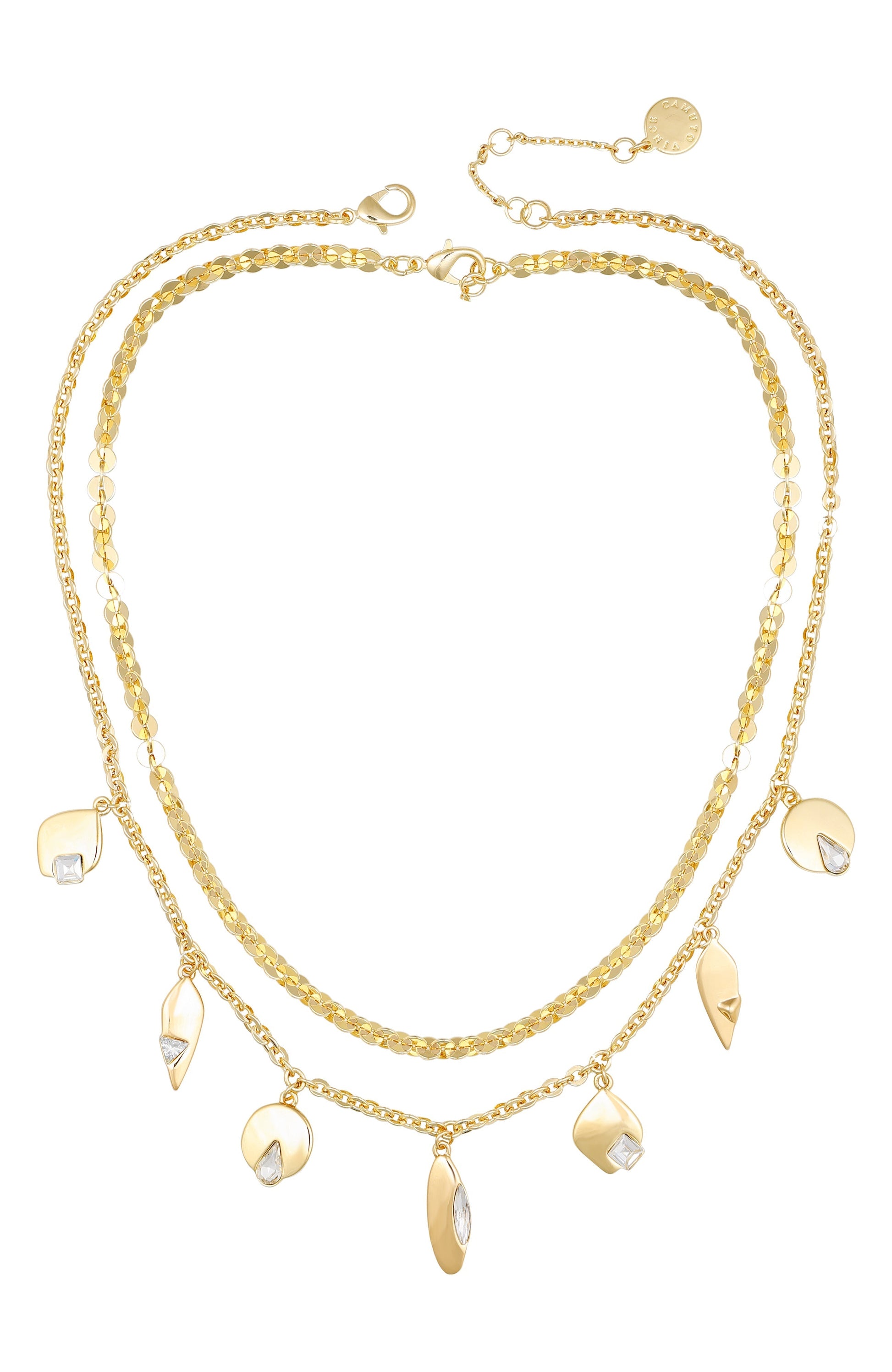 Vince Camuto Goldtone Charm Layered Necklace Gold Tone