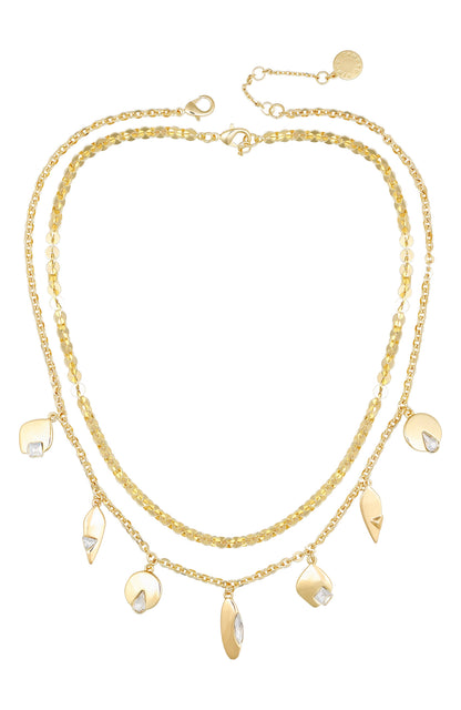 Vince Camuto Goldtone Charm Layered Necklace Gold Tone