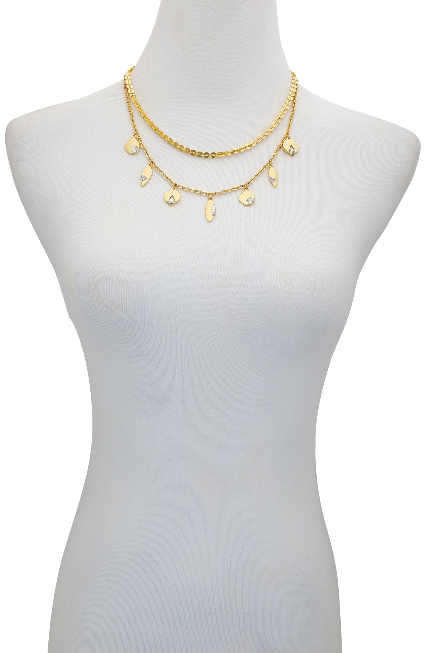 Vince Camuto Goldtone Charm Layered Necklace Gold Tone