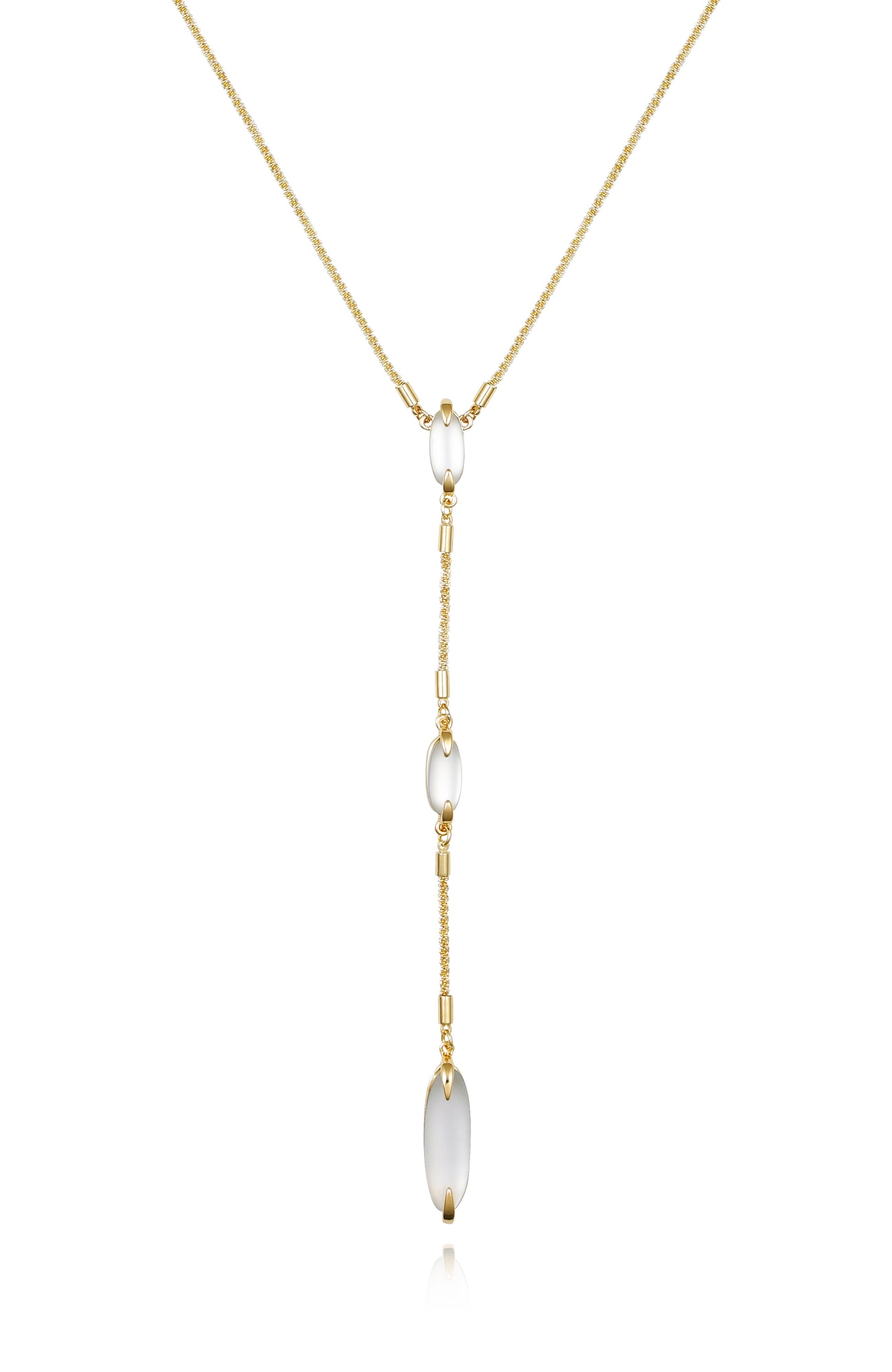 Vince Camuto Long Goldtone & Stone Pendant Necklace Gold Tone