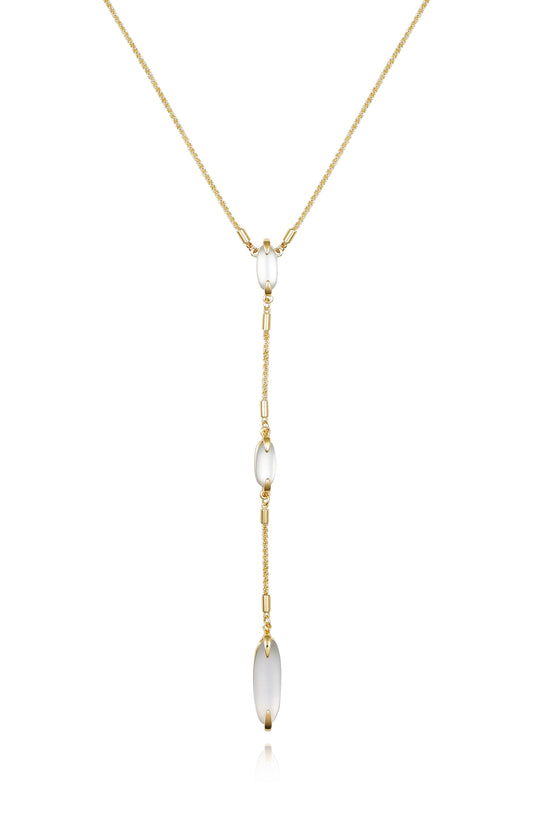 Vince Camuto Long Goldtone & Stone Pendant Necklace Gold Tone