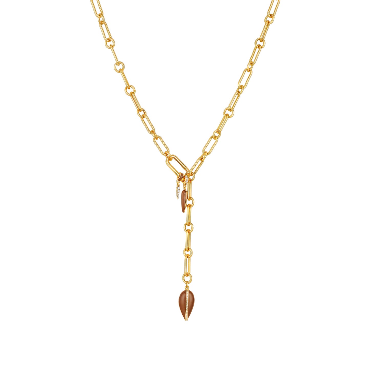 Vince Camuto Goldtone Link Lariat Necklace Gold Tone