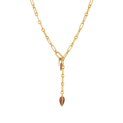 Vince Camuto Goldtone Link Lariat Necklace Gold Tone