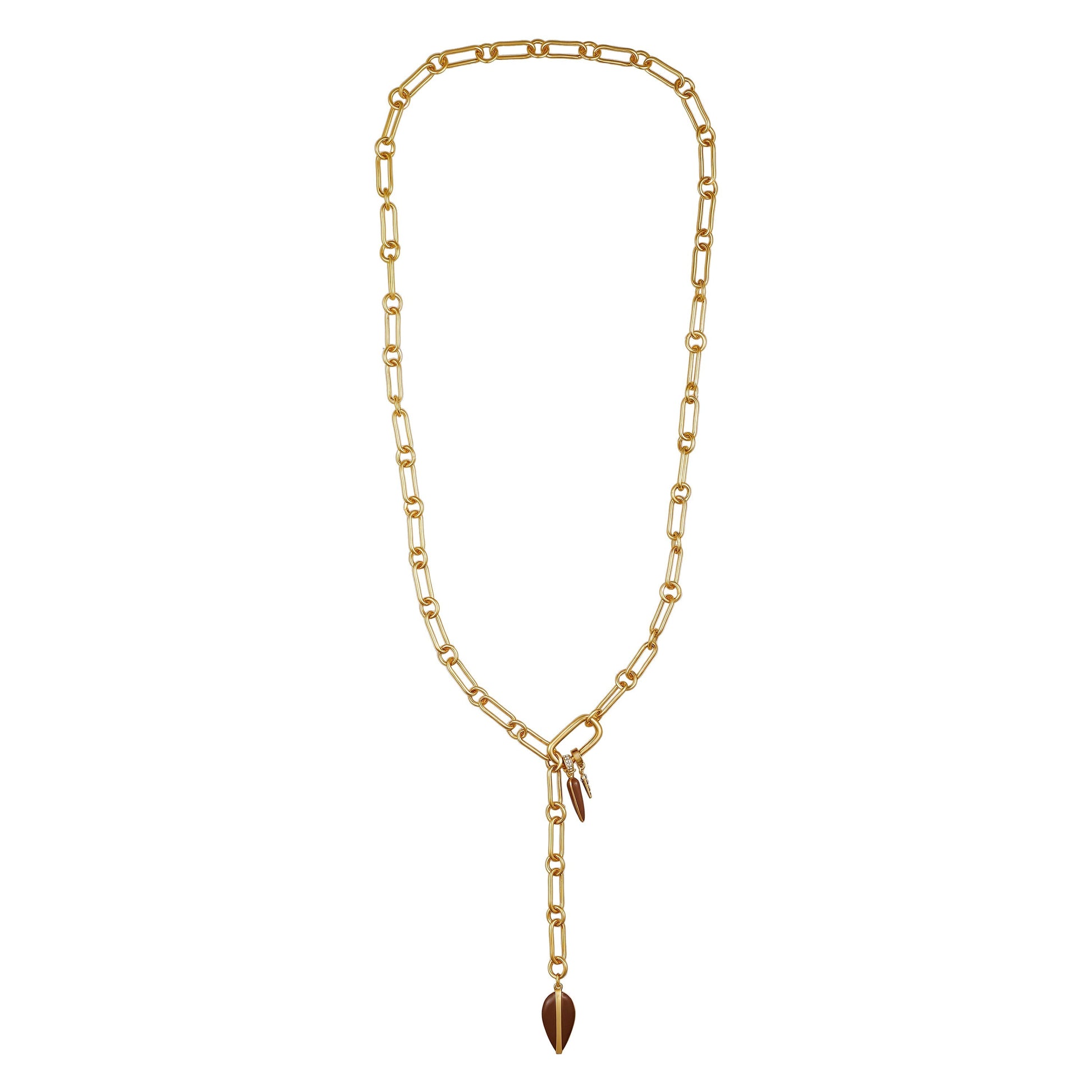 Vince Camuto Goldtone Link Lariat Necklace Gold Tone