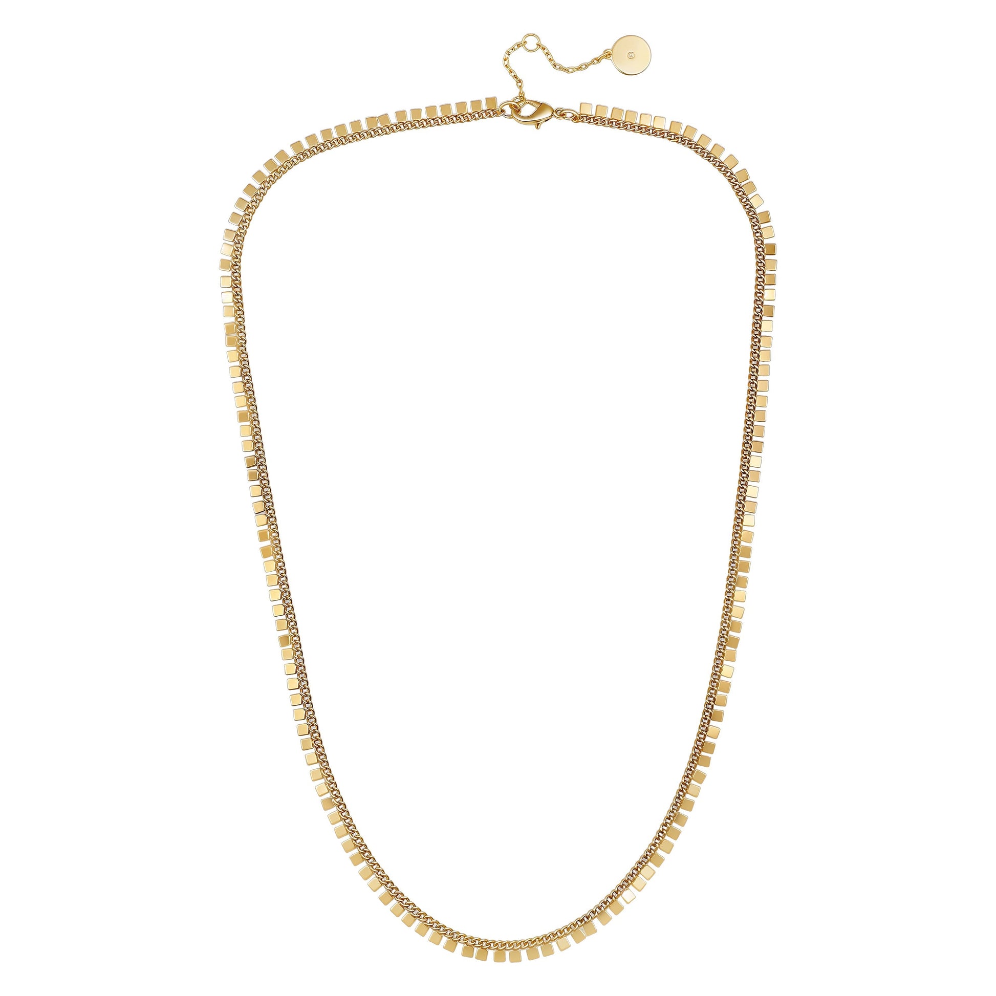 Vince Camuto Geometric Chain Necklace Gold Tone