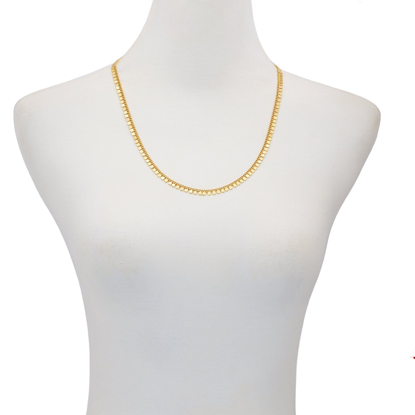 Vince Camuto Geometric Chain Necklace Gold Tone
