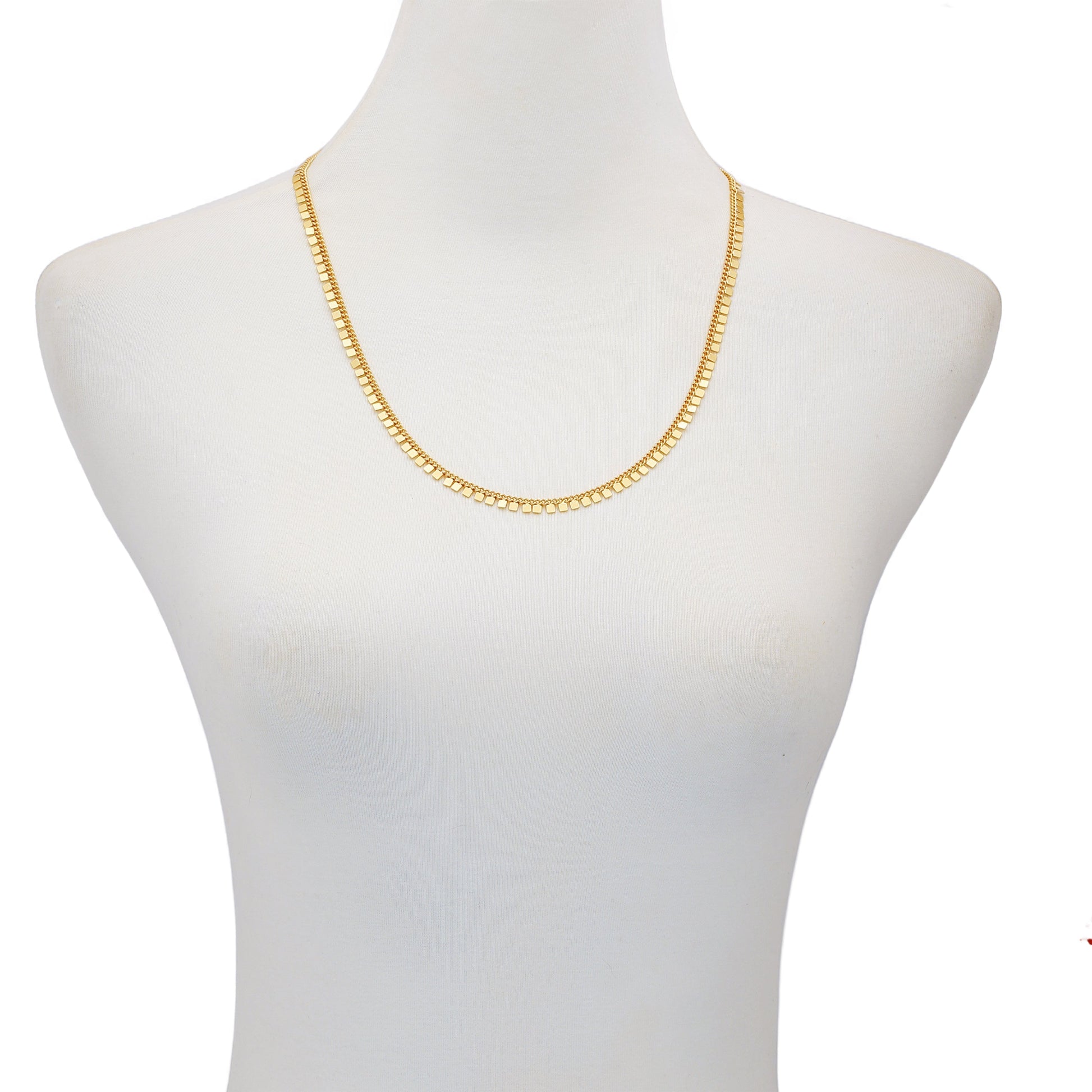 Vince Camuto Geometric Chain Necklace Gold Tone