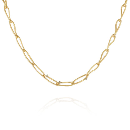 Vince Camuto Goldtone Twisted Link Chain Necklace Gold Tone