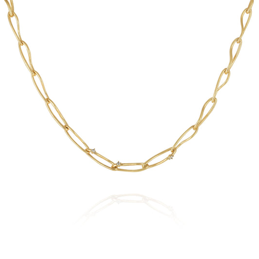 Vince Camuto Goldtone Twisted Link Chain Necklace Gold Tone