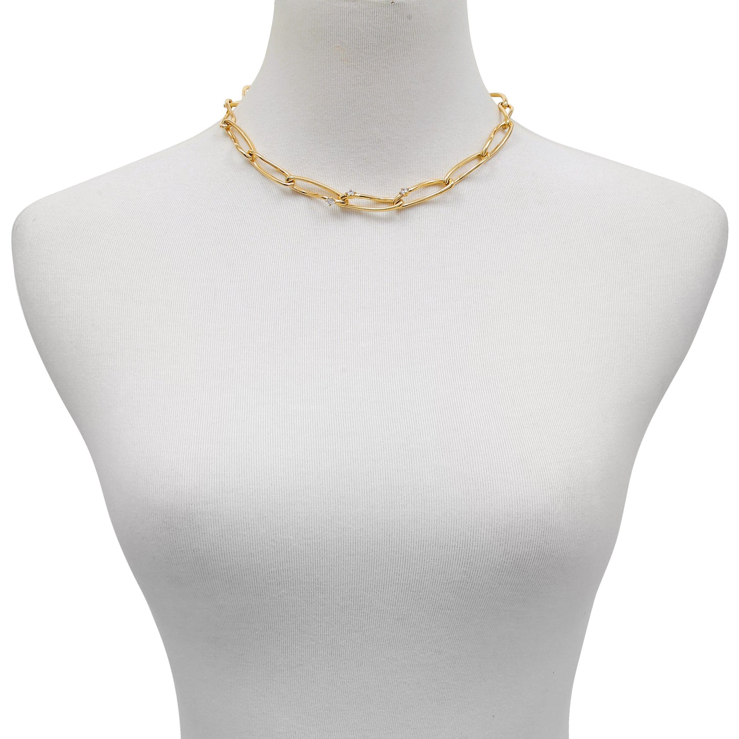 Vince Camuto Goldtone Twisted Link Chain Necklace Gold Tone