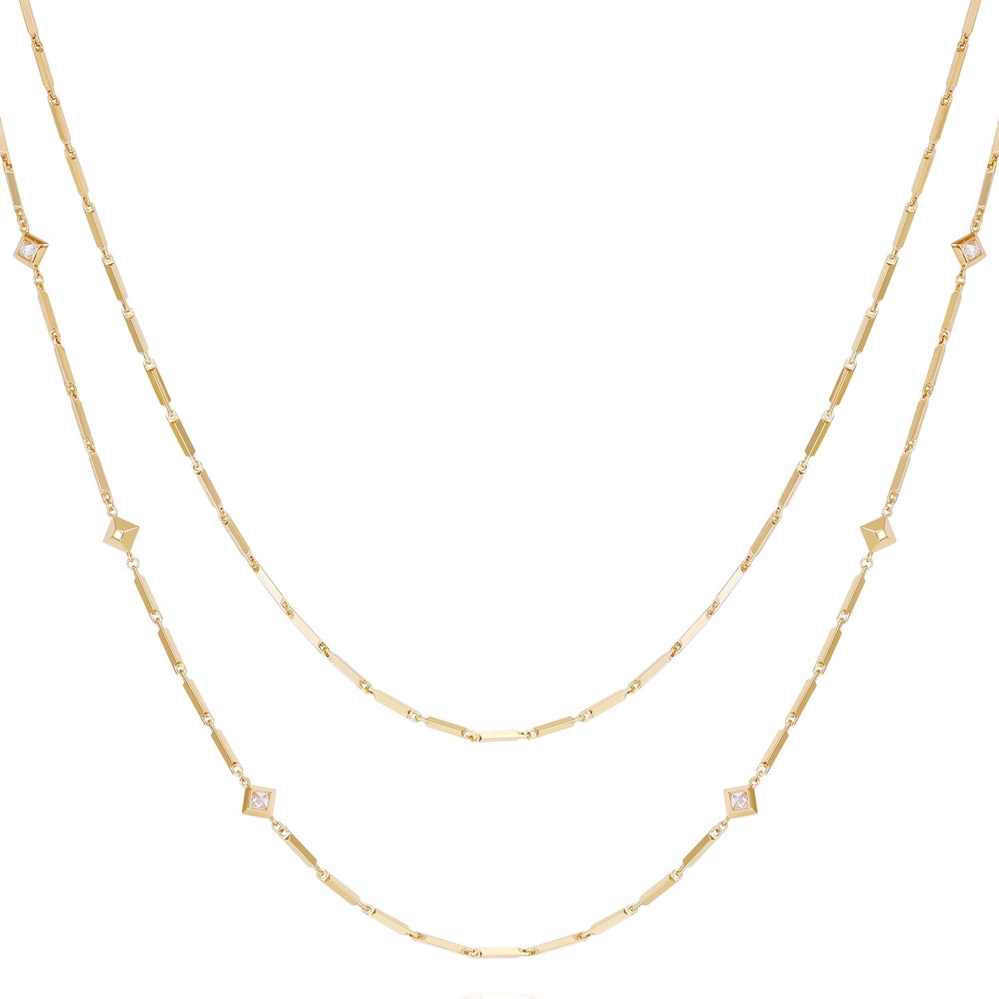 Vince Camuto Goldtone Long Layered Necklace Gold Tone