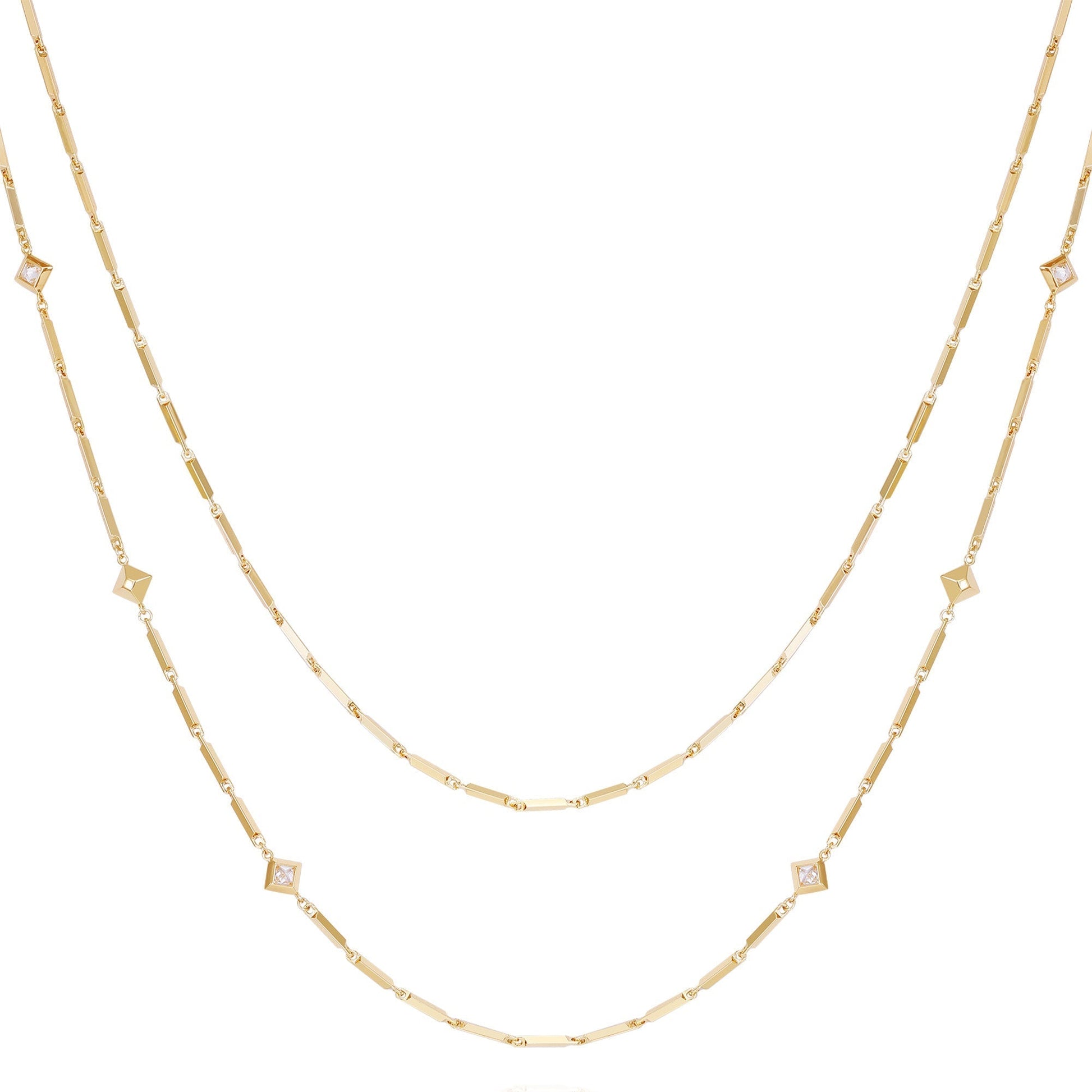 Vince Camuto Goldtone Long Layered Necklace Gold Tone