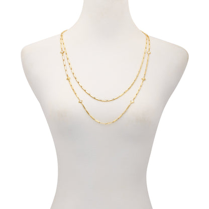 Vince Camuto Goldtone Long Layered Necklace Gold Tone