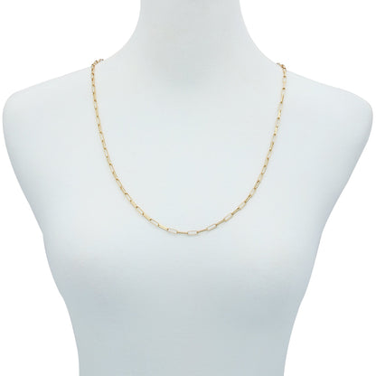Vince Camuto Goldtone Paper Clip Chain Link Necklace Gold Tone