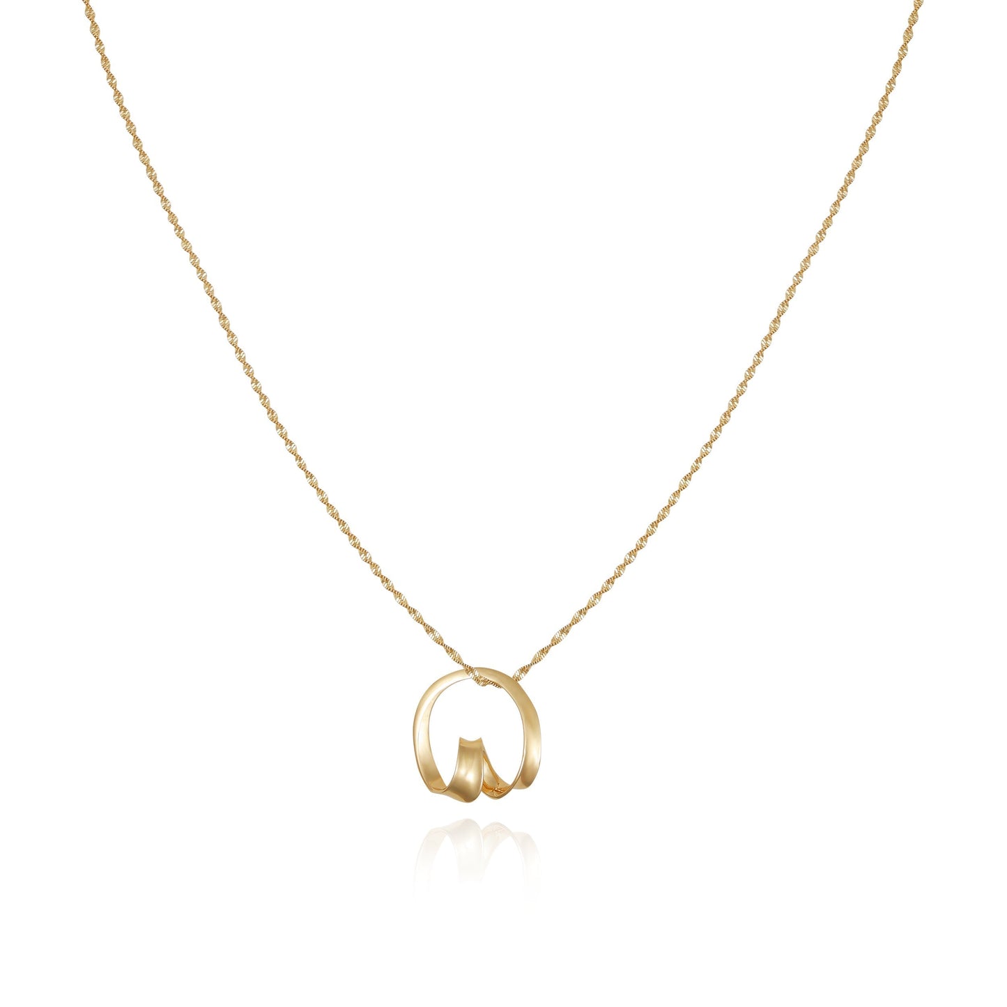 Vince Camuto Goldtone Herringbone Chain Long Necklace Gold Tone