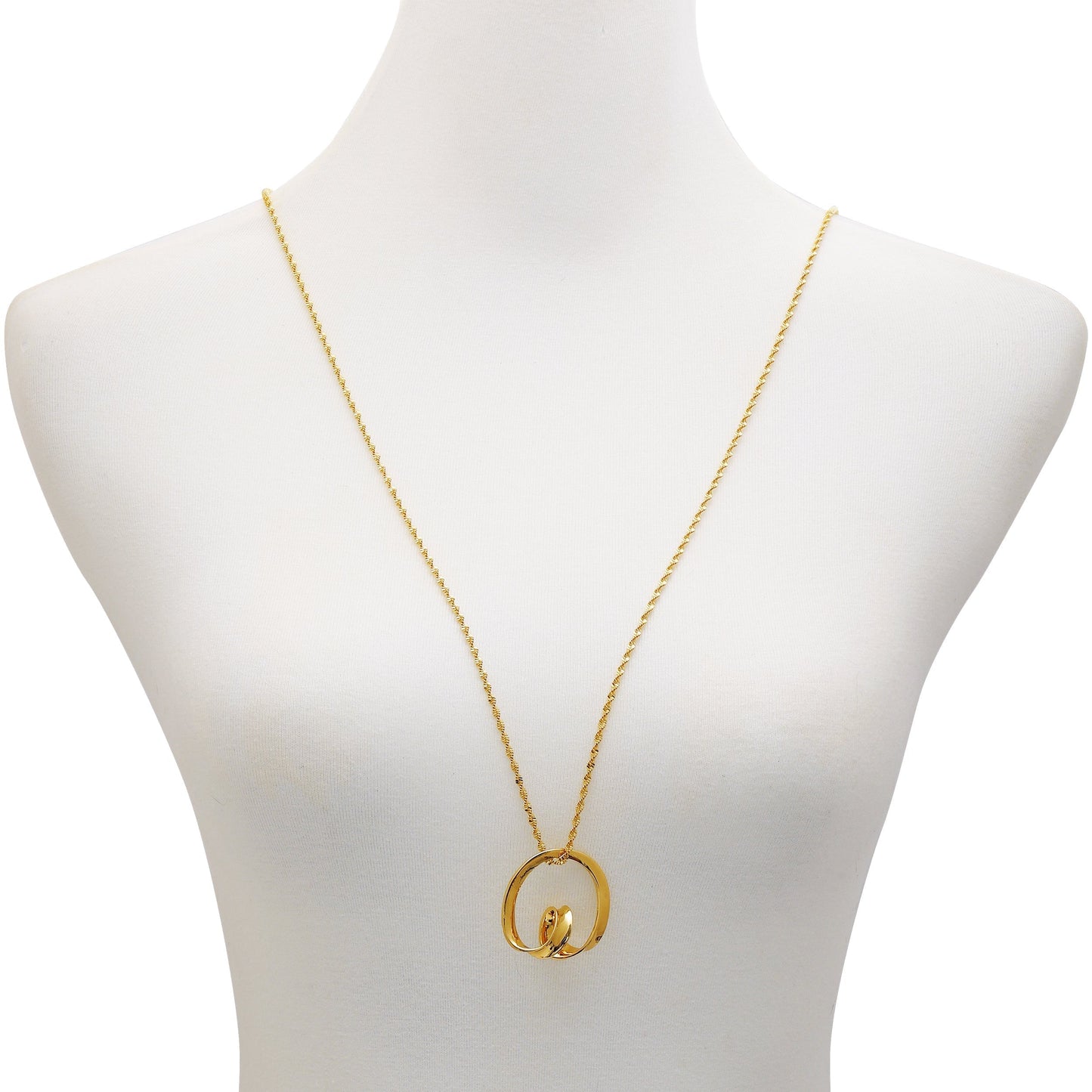 Vince Camuto Goldtone Herringbone Chain Long Necklace Gold Tone