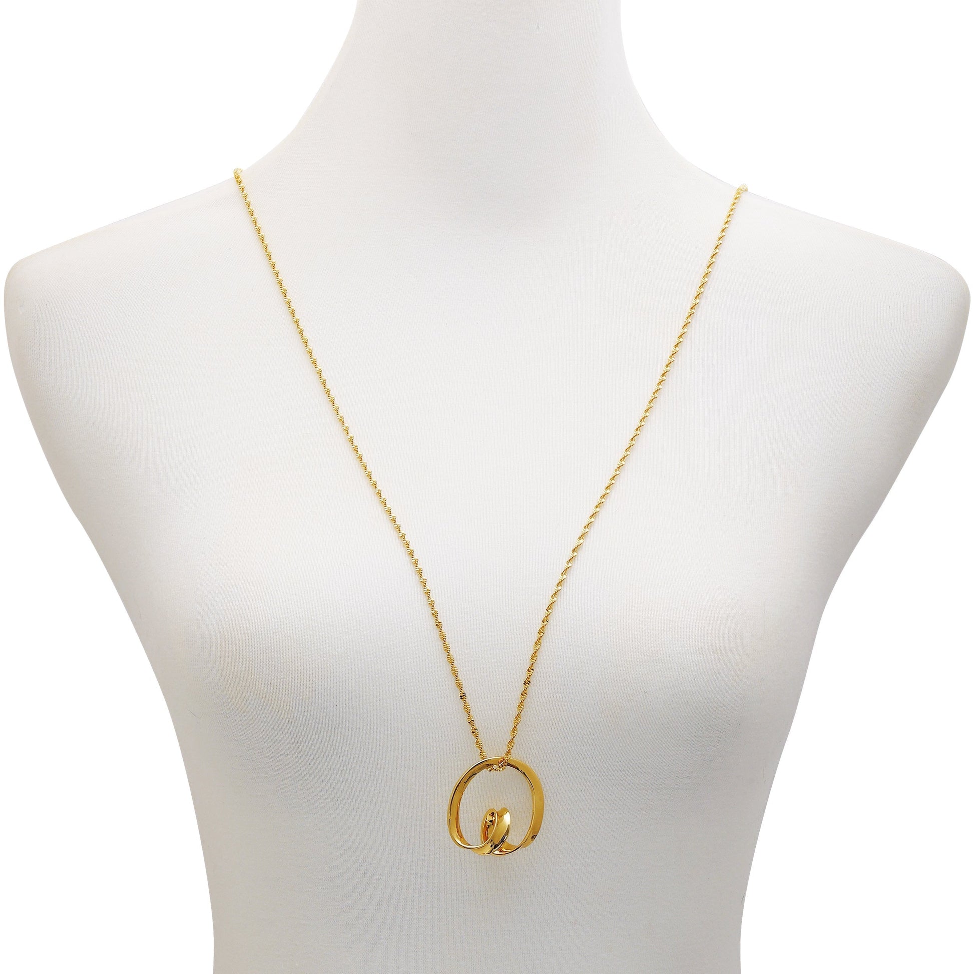 Vince Camuto Goldtone Herringbone Chain Long Necklace Gold Tone