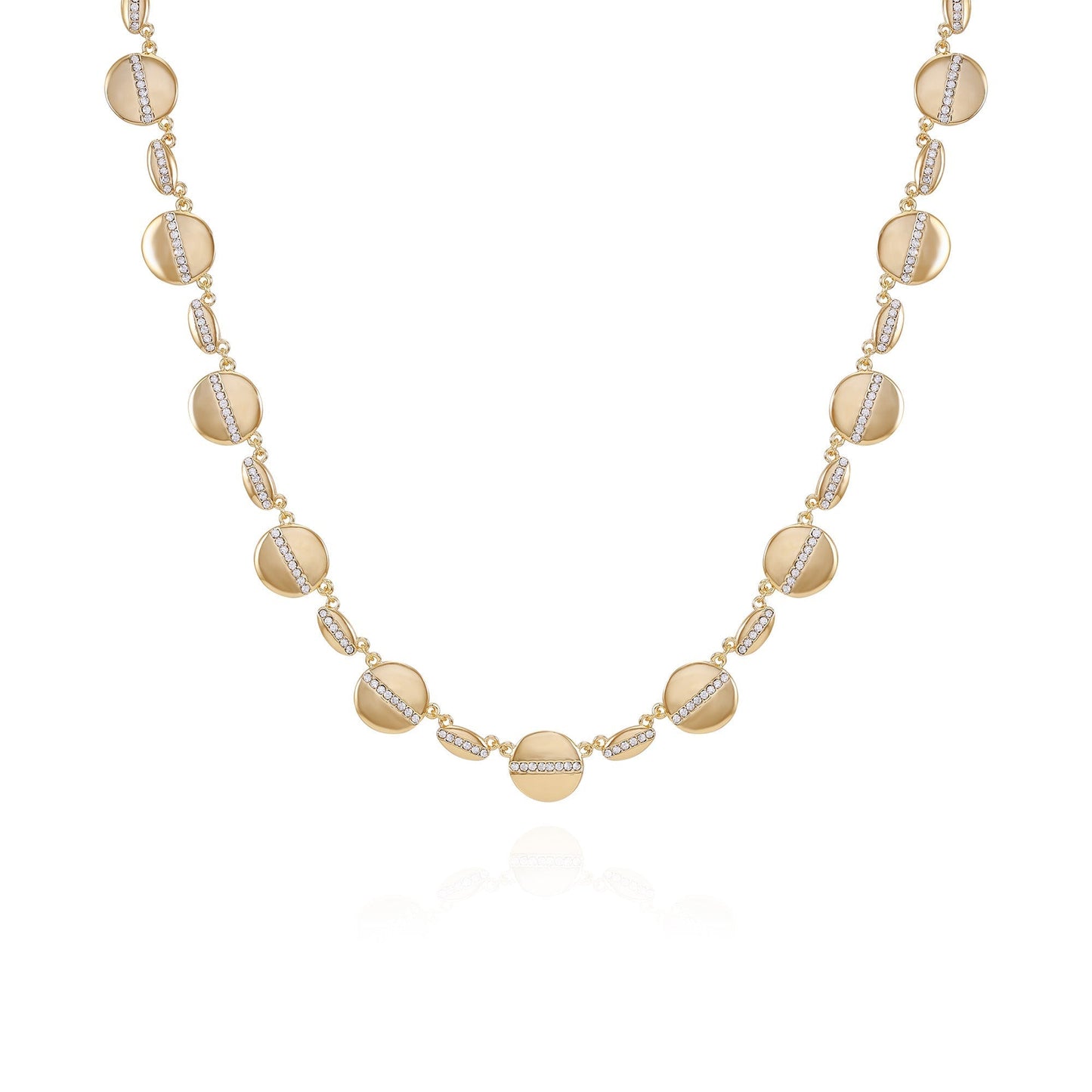 Vince Camuto Goldtone Pave Multi-Coin Statement Necklace Gold Tone