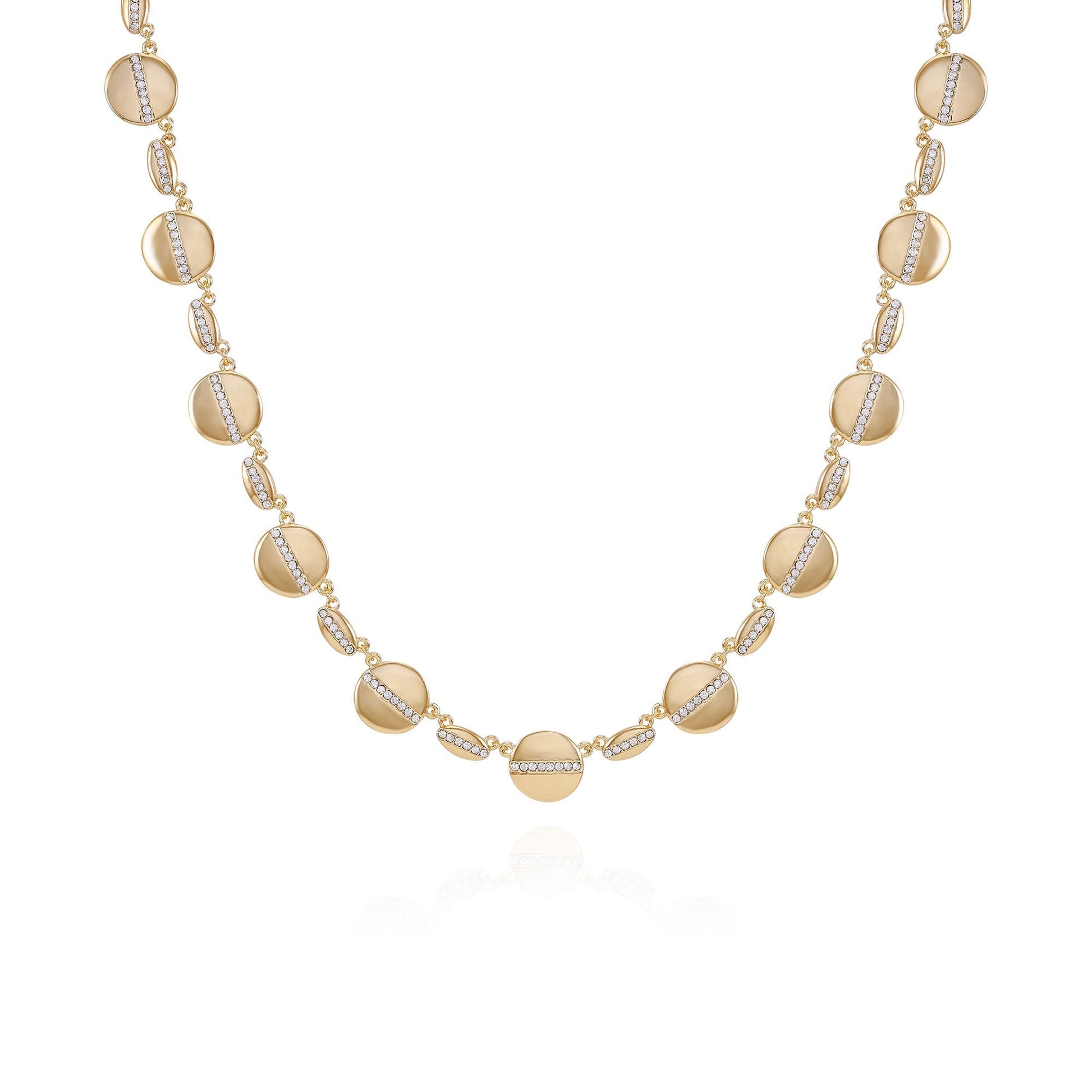 Vince Camuto Goldtone Pave Multi-Coin Statement Necklace Gold Tone