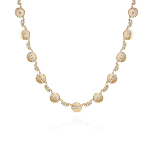 Vince Camuto Goldtone Pave Multi-Coin Statement Necklace Gold Tone
