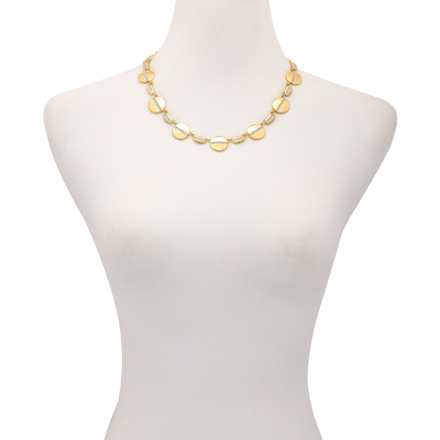 Vince Camuto Goldtone Pave Multi-Coin Statement Necklace Gold Tone