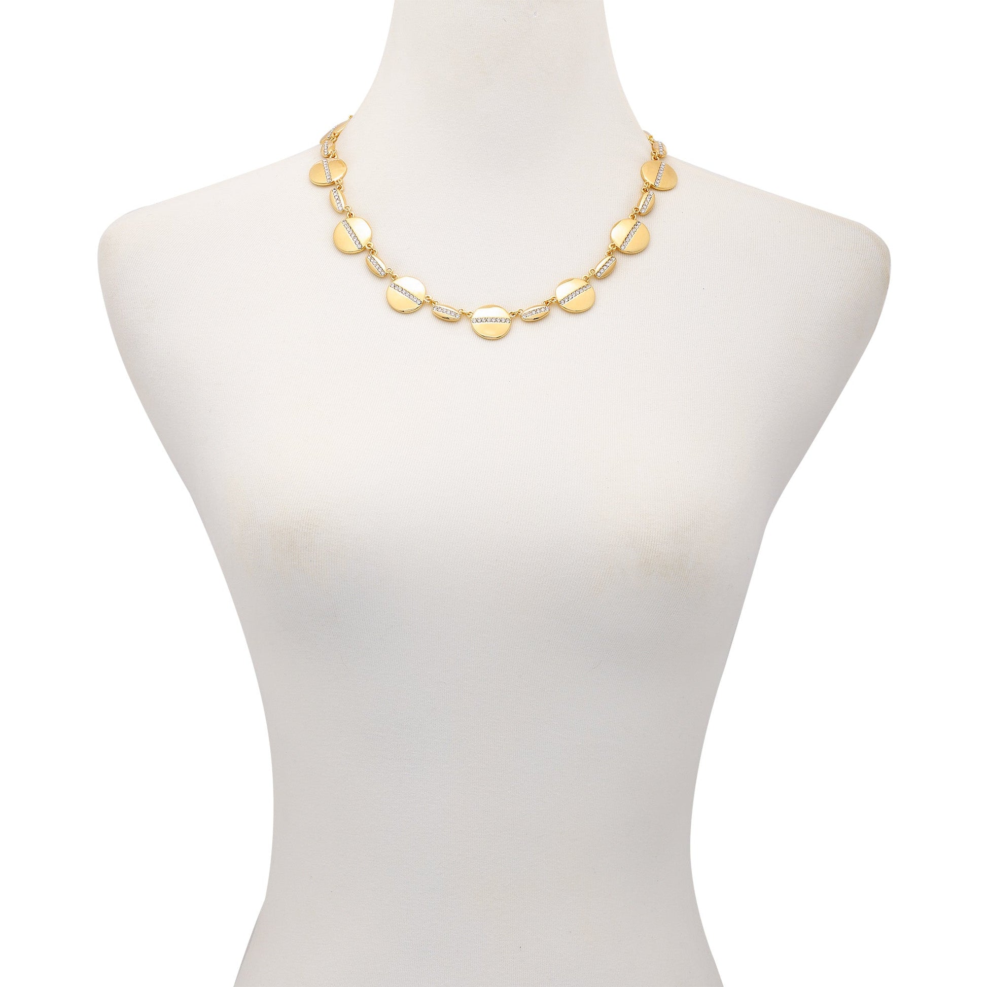 Vince Camuto Goldtone Pave Multi-Coin Statement Necklace Gold Tone