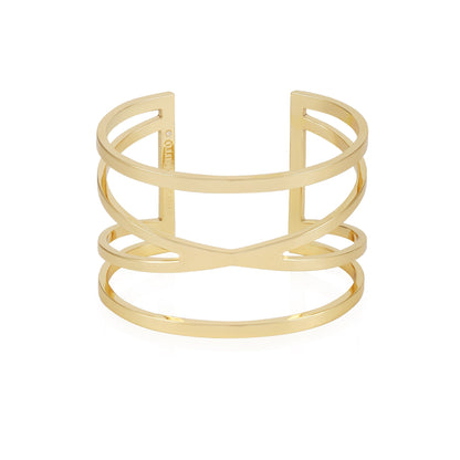 Vince Camuto Goldtone Twisted Double Cuff Bracelet Gold Tone