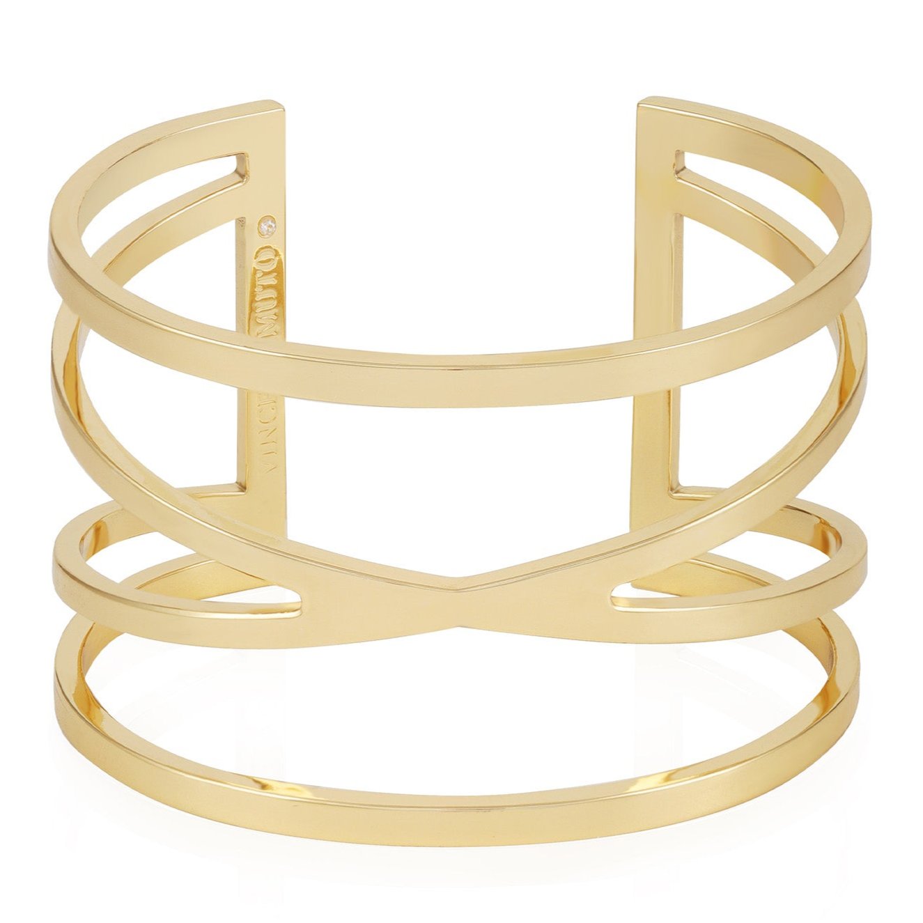 Vince Camuto Goldtone Twisted Double Cuff Bracelet Gold Tone