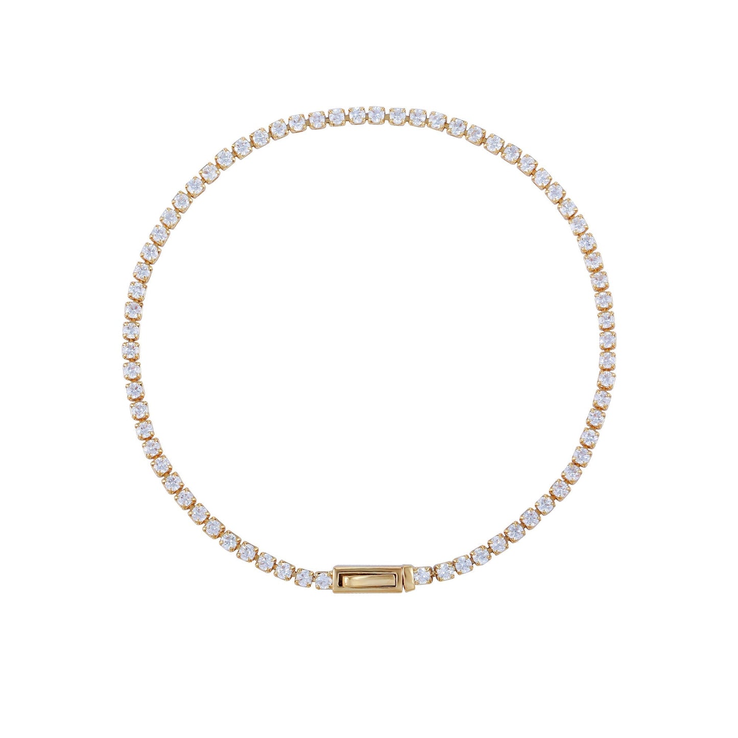 Vince Camuto Cubic Zirconia Tennis Bracelet Gold Tone
