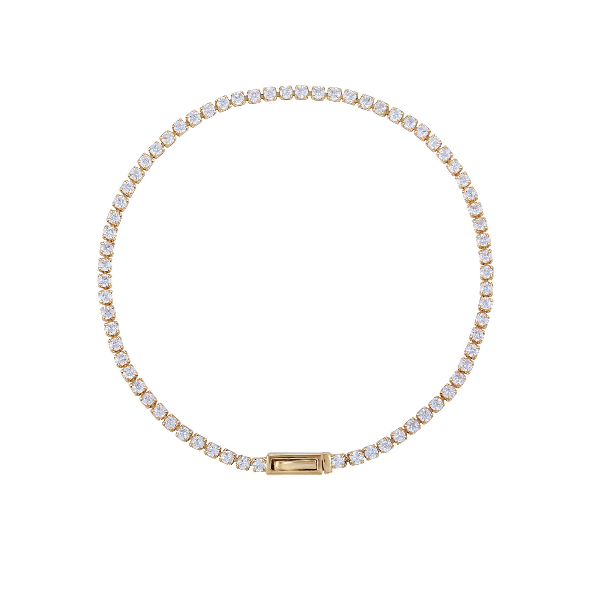 Vince Camuto Cubic Zirconia Tennis Bracelet Gold Tone