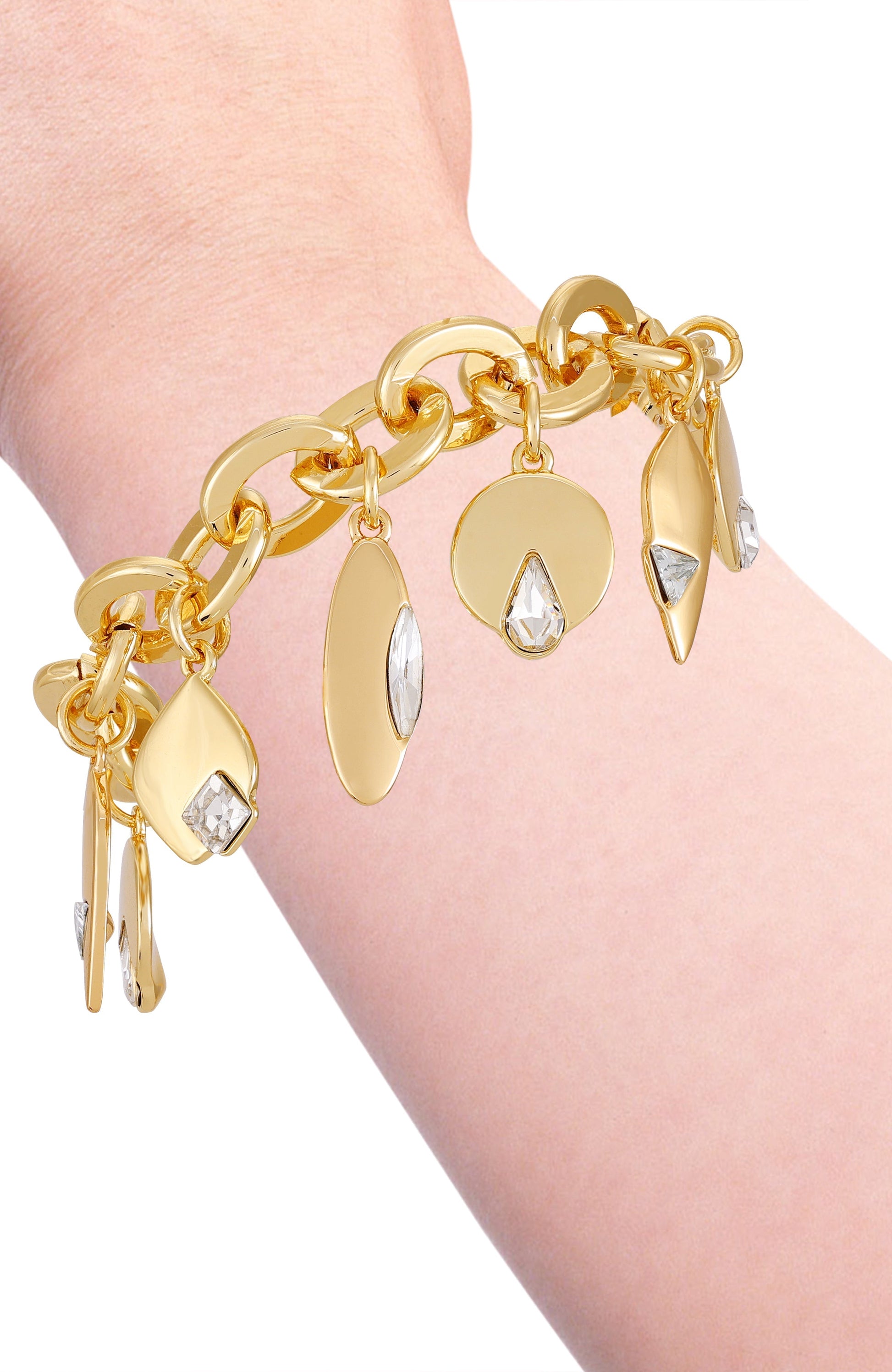 Vince Camuto Goldtone Charm Bracelet Gold Tone