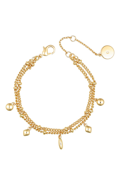 Vince Camuto Goldtone Multi Charm Bracelet Gold Tone