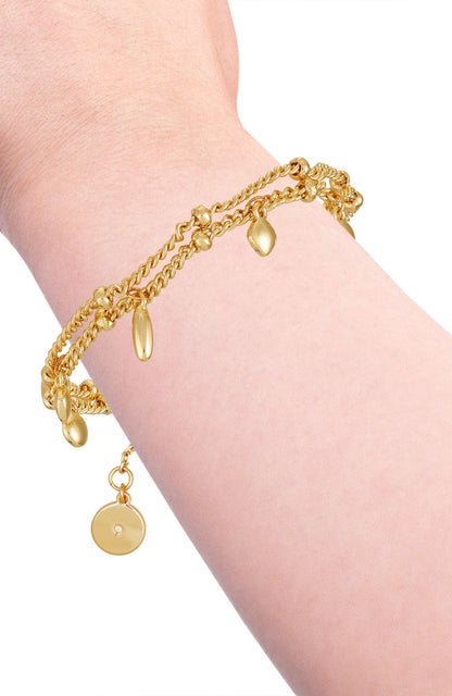 Vince Camuto Goldtone Multi Charm Bracelet Gold Tone