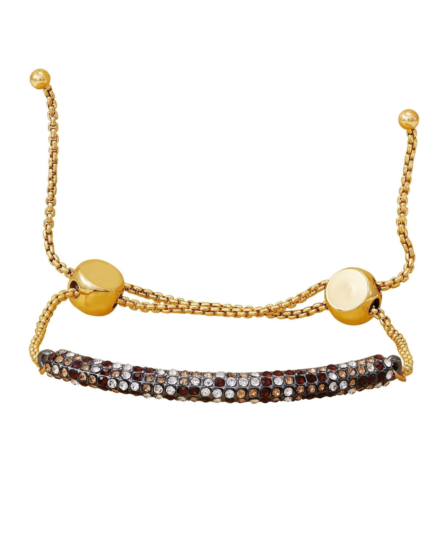 Vince Camuto Goldtone Multi Crystal Stone Slider Bracelet Gold Tone
