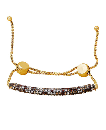 Vince Camuto Goldtone Multi Crystal Stone Slider Bracelet Gold Tone