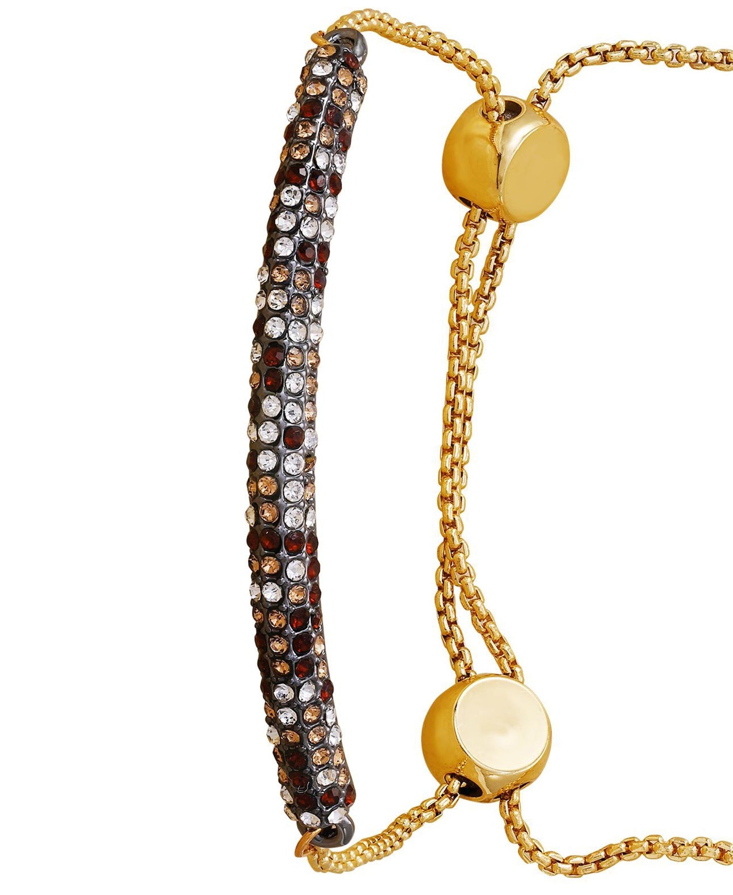 Vince Camuto Goldtone Multi Crystal Stone Slider Bracelet Gold Tone