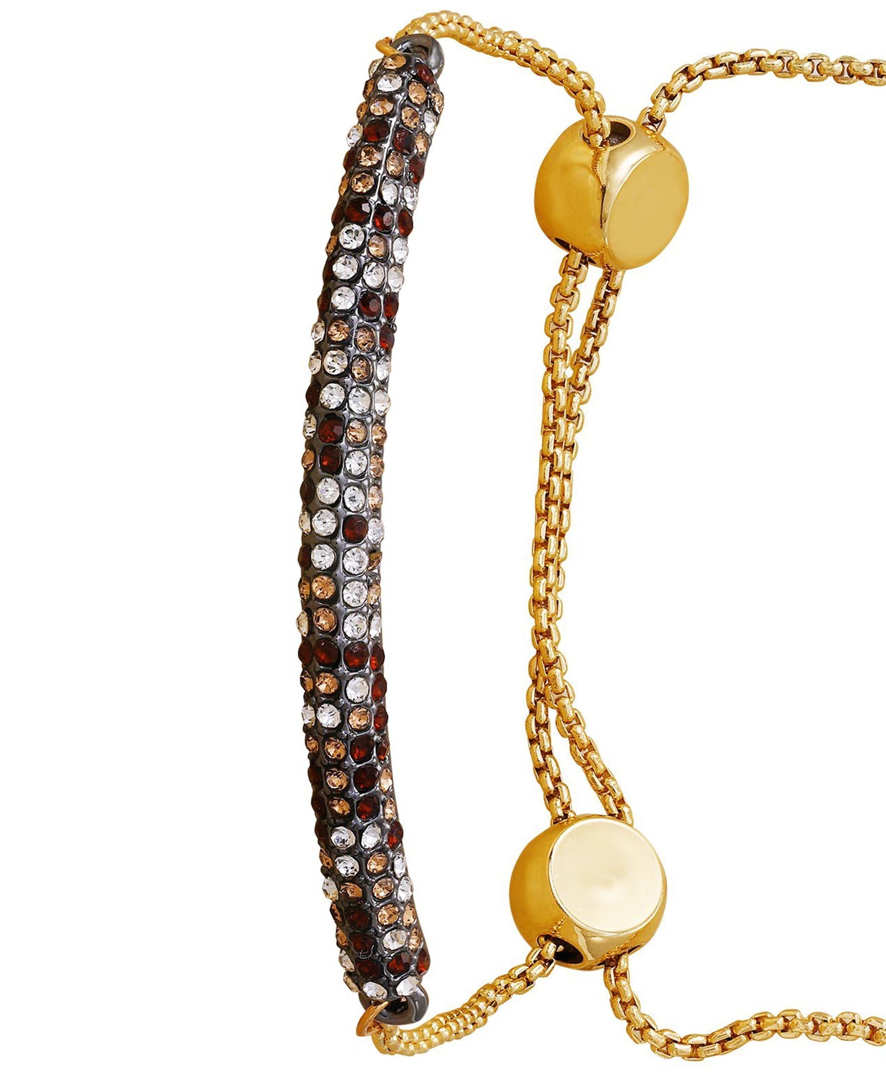 Vince Camuto Goldtone Multi Crystal Stone Slider Bracelet Gold Tone