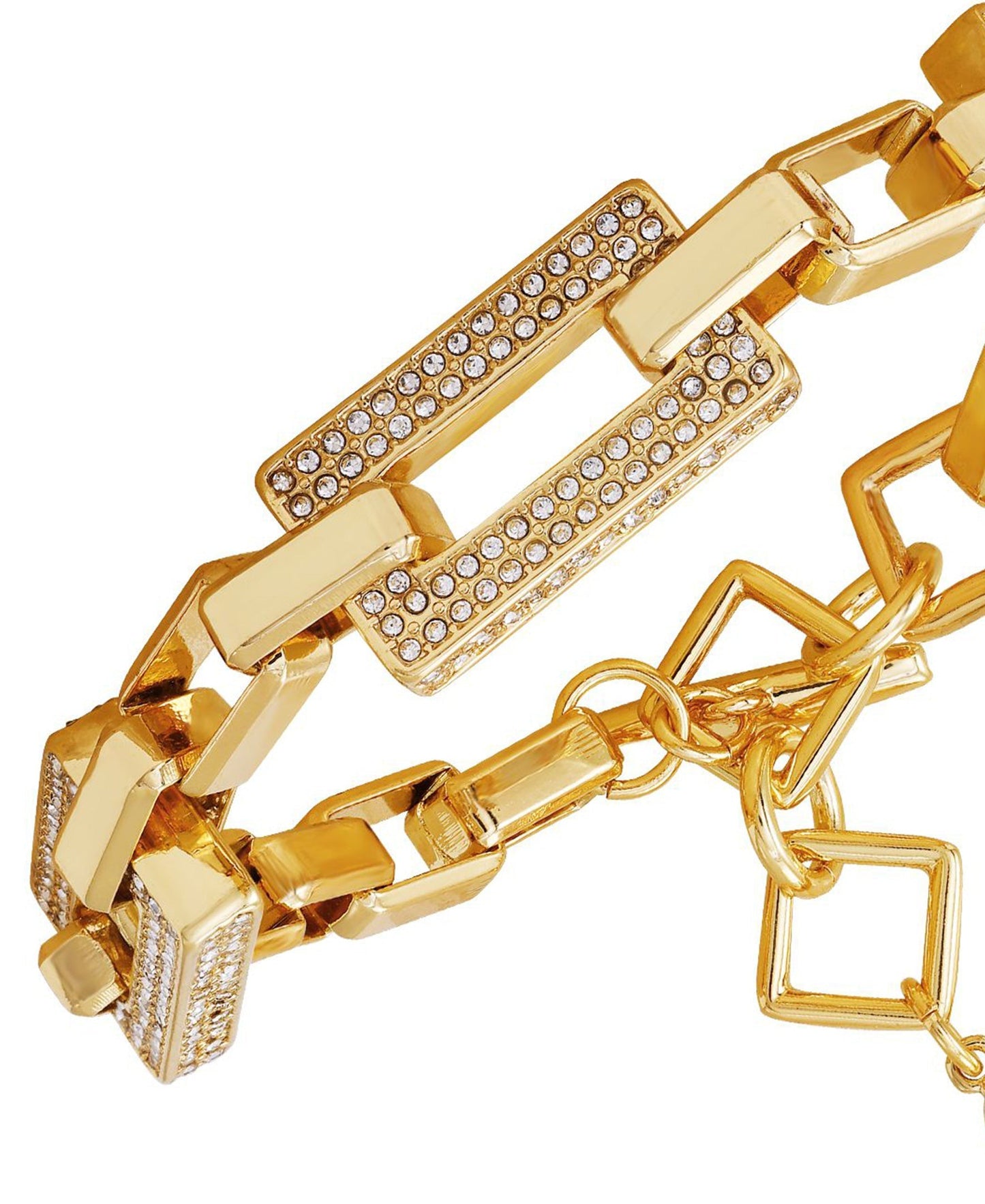 Vince Camuto Goldtone Pave Link Toggle Bracelet Gold Tone