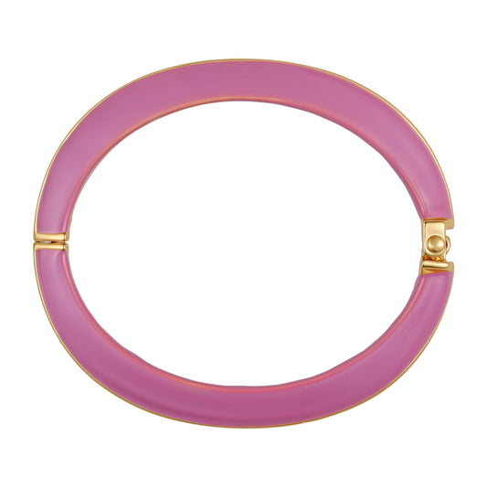 Vince Camuto Hinged Cuff Bracelet Pink Gold Tone