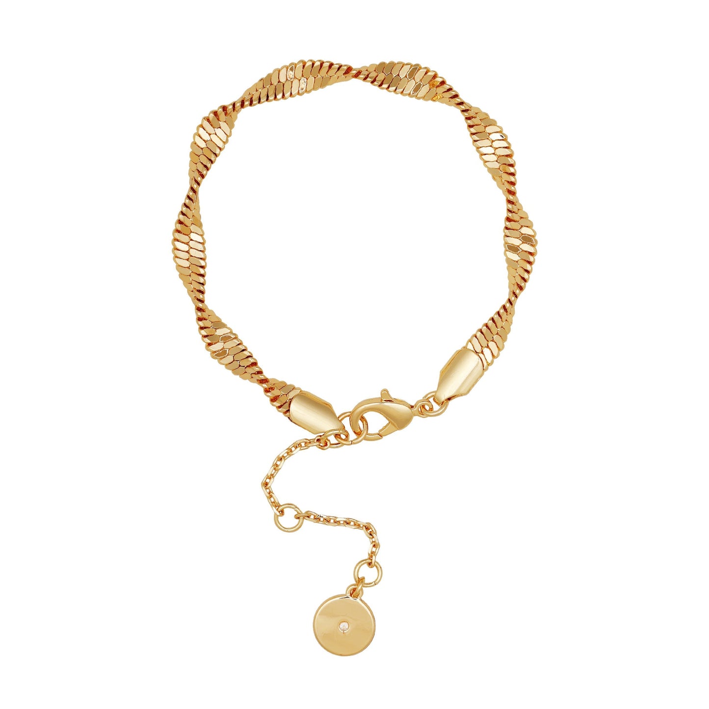 Vince Camuto Goldtone Twisted Herringbone Chain Bracelet Gold Tone