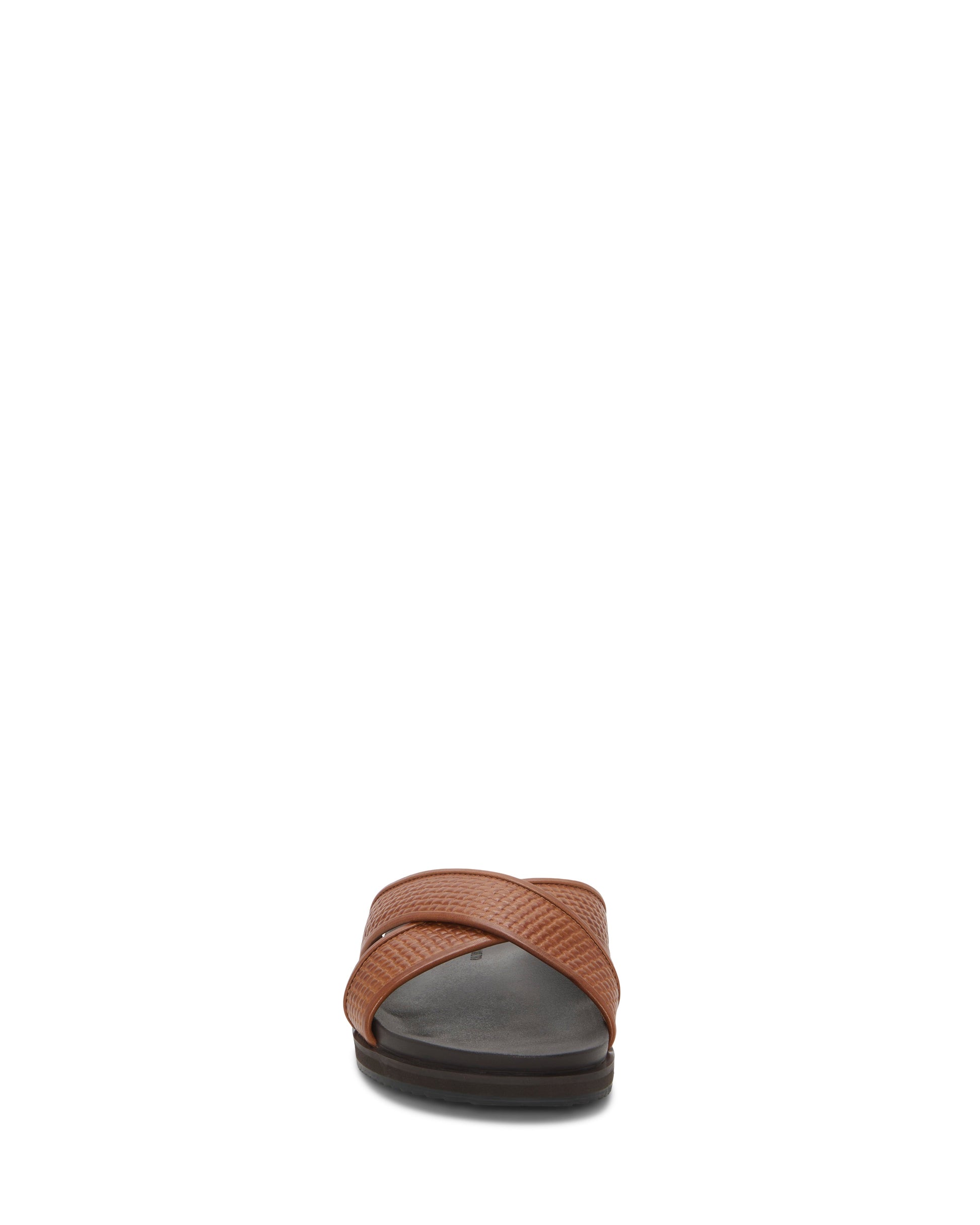 Vince Camuto Men's Dabor Cross-Band Sandal Saddle Brown Leather
