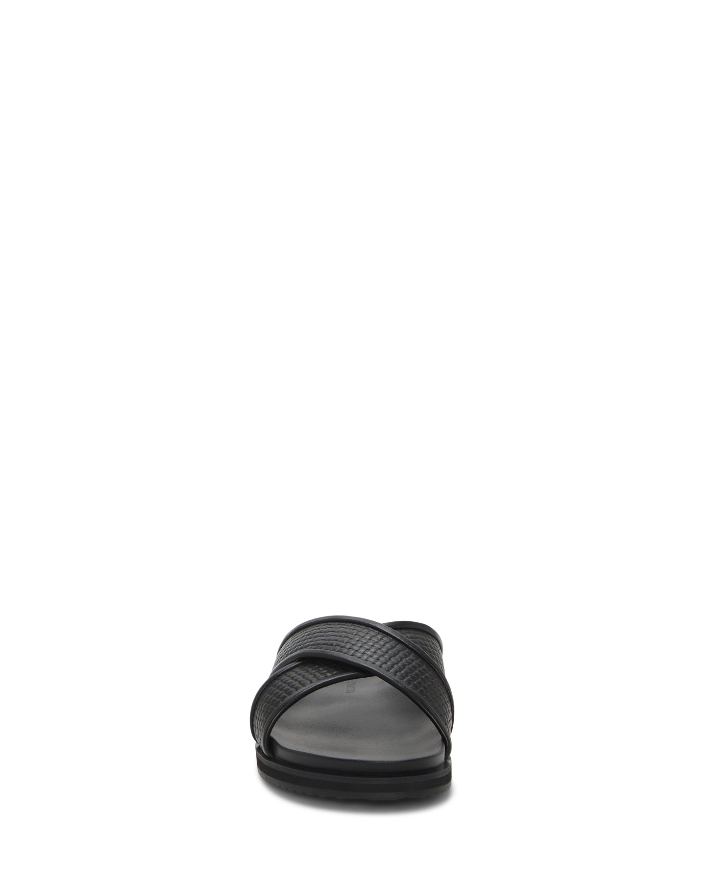 Vince Camuto Men's Dabor Cross-Band Sandal Black\/Black Leather