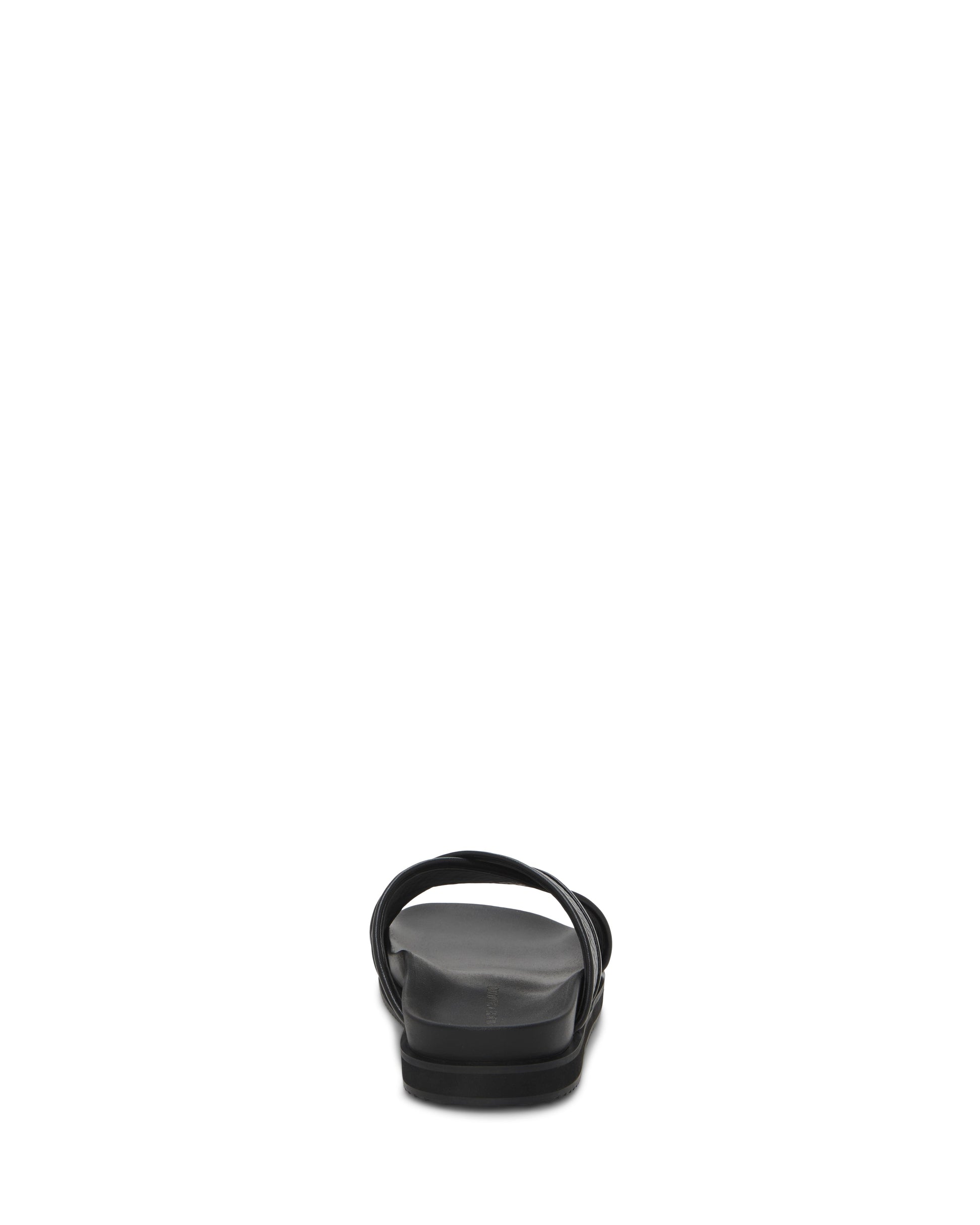 Vince Camuto Men's Dabor Cross-Band Sandal Black\/Black Leather